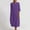 Purple, variant on Aloohaidyvio formal dresses for women plus size,Womens Fashion Round Neck Loose Short Sleeve Solid Mid-Calf Dress Long Dress, Womens Dresses