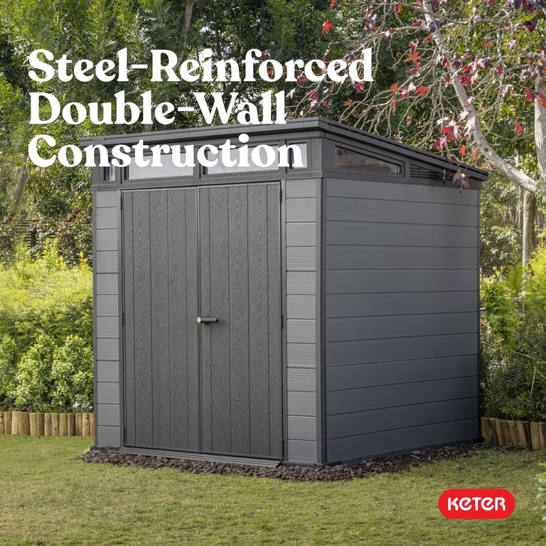 Keter Cortina 7x7 ft. Durable Resin Outdoor Storage Shed With