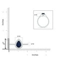 thumbnail image 5 of ANGARA Natural Pear-Shaped 1.52 ct Blue Sapphire Halo Engagement Ring in 14K White Gold for Women (Size-9x6mm) | September Birthstone, Anniversary, Jewelry Gift for Women | Natural Blue Sapphire Ring, 5 of 10