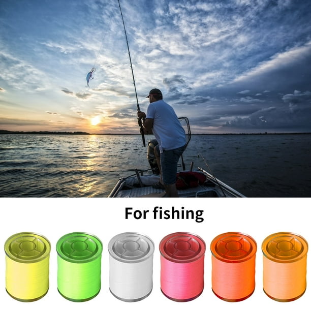 Goriertaly Fishing Line Fluorescent 230m Polyester Fish Wire Portable Fly Test Tying Fishing Thread, White Other 230m