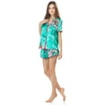 thumbnail image 3 of Ashford & Brooks Women's Satin Short Sleeve Pajama Shorts Set, 3 of 5