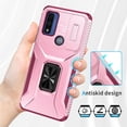 thumbnail image 2 of Funda para GANGXUN Motorola Moto G Power 2022 - Soporte metálico, Función magnética, Rosa, 2 of 5