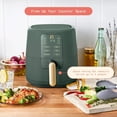 thumbnail image 6 of 3 Quart Digital Air Fryer, Compact Small Kitchen Air Fryer with Touch Screen Display, 4 Preset Functions, 170°F–400°F Adjustable Temperature, Ceramic Nonstick Basket, 1200W (Thyme Green), 6 of 9