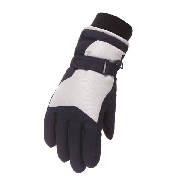 Guantes de esquí grandes para niños, de invierno, resistentes al viento, impermeables, para montar en la nieve, antideslizantes, cálidos