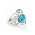 thumbnail image 3 of YoTreasure Blue Copper Turquoise Solid .925 Sterling Silver Gemstone Ring Jewelry, 3 of 6