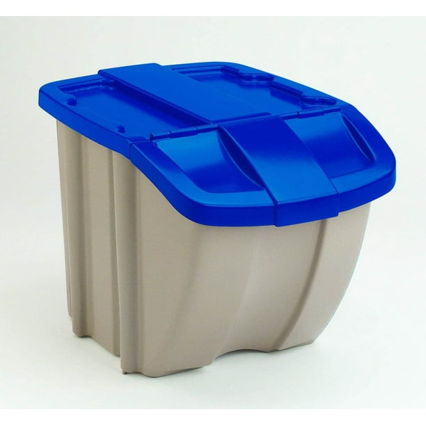 Suncast 72Quart Resin Dog Food Storage Bin, Stackable Pet Food