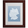 thumbnail image 2 of Trademark Fine Art "STEEL-Germany Regions Map" Matted Framed by Michael Tompsett, 2 of 3