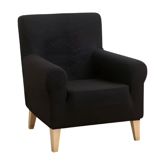 AUQ 2026 New Stretch Textured Grid Wing Back Arm Chair Slipcover Protector for Living Rooms, Offices, Bedrooms, Lounges, Chairs, Home Decor