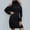 001 Black, variant on Womens Turtleneck Knit Sweater Dresses Casual Sexy Off Shoulder Long Sleeve Knit Pullover Winter Pullover Dress