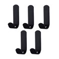 thumbnail image 2 of Ganchos de pared, multifuncional, resistente, sin perforaciones, para el hogar, organizador para cocina, puerta de casa, dormitorio, Negro con 5 ganchos Macarena Gancho organizador, 2 of 8