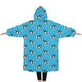 thumbnail image 2 of Oversized Wearable Blanket Hoodie,French Bulldog Sherpa Blanket Hoodie with Super Pockets,Super Warm Fuzzy Pullover for Women & Men, 2 of 6