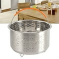 thumbnail image 1 of Stainless Steel Rice Steaming Basket, Fine Leak Hole Stainless Steel Rice Cooker Steam Basket With Handle For Pressure Cooker, 1 of 8