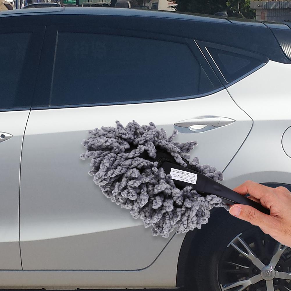 WALFRONT Car Brush,Microfiber Auto Window Wash Cleaner Long Handle Dust