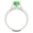 thumbnail image 4 of Clara Pucci 18K White Gold 2.28 Simulated Green Diamond Engraveable Engagement Ring + Wedding Band Set, 4 of 7