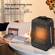 thumbnail image 5 of Campana Para Cocina Portable Space Heater - 1200W Fast Heating Ceramic Heater Features , Mini Heater For Bedroom,Desk,Office And Indoor Use, 5 of 6