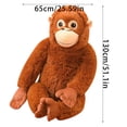 thumbnail image 2 of Punch Monkey Plush, 51.1 Inch Jumbo Monkey, Stuffed Monkey, Orangutan Stuffed Animal, Cute Plushie, Animal Toys, Sculpture for Adult Collectors Gift, 2 of 9