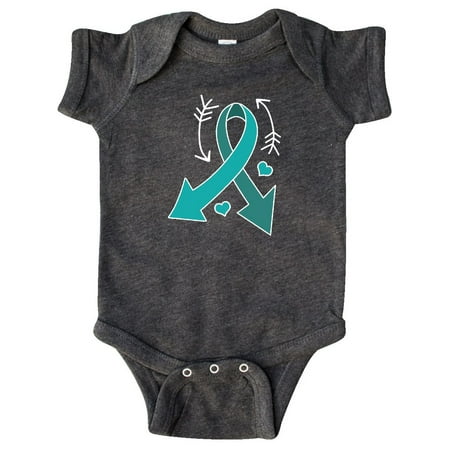 

Inktastic Teal Ribbon with Arrows for Ovarian Cancer Awareness Gift Baby Boy or Baby Girl Bodysuit