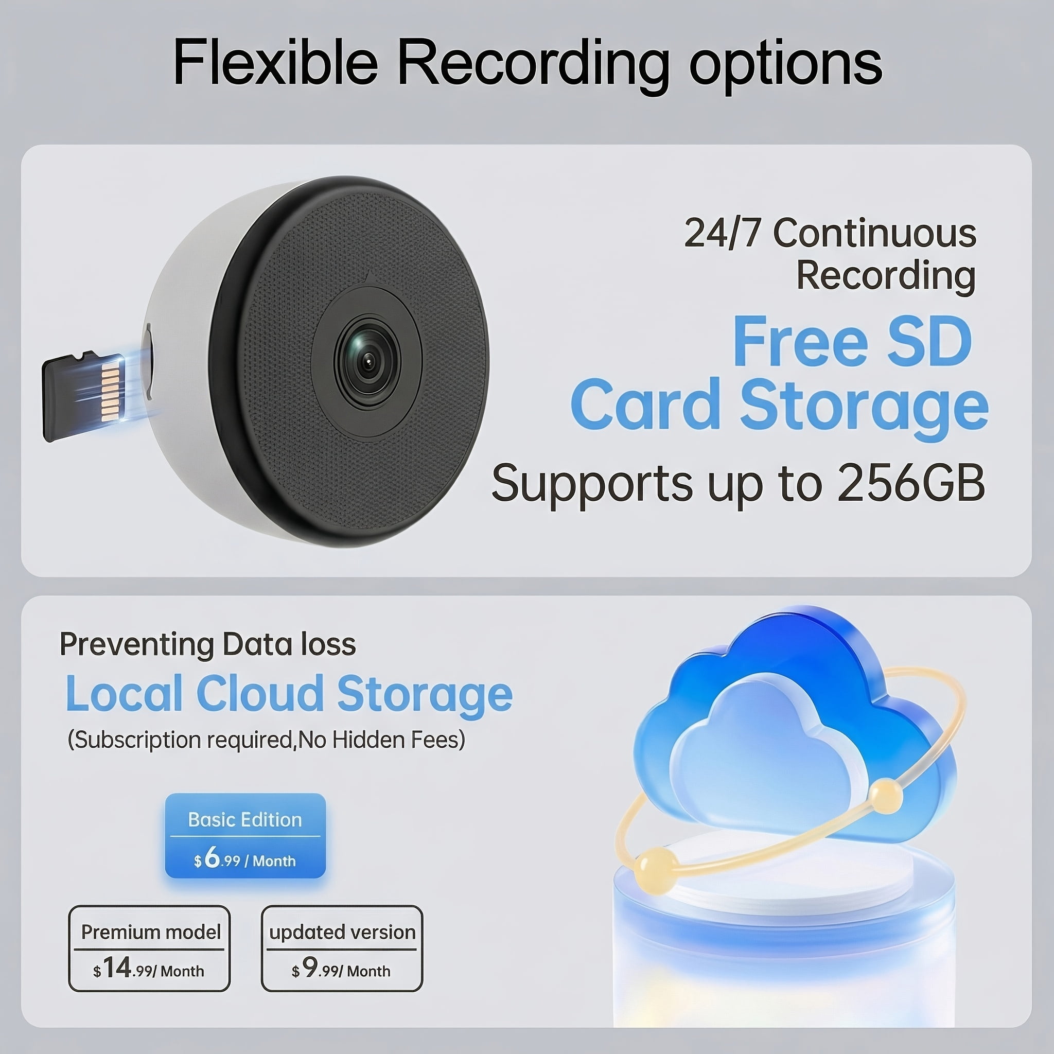 5MP Wireless Indoor Security Camera with Full-Color Night Vision, Two-Way Audio, 24/7 Recording & Motion Alerts for Baby/Pet/Elderly Monitor, Wall Mountable