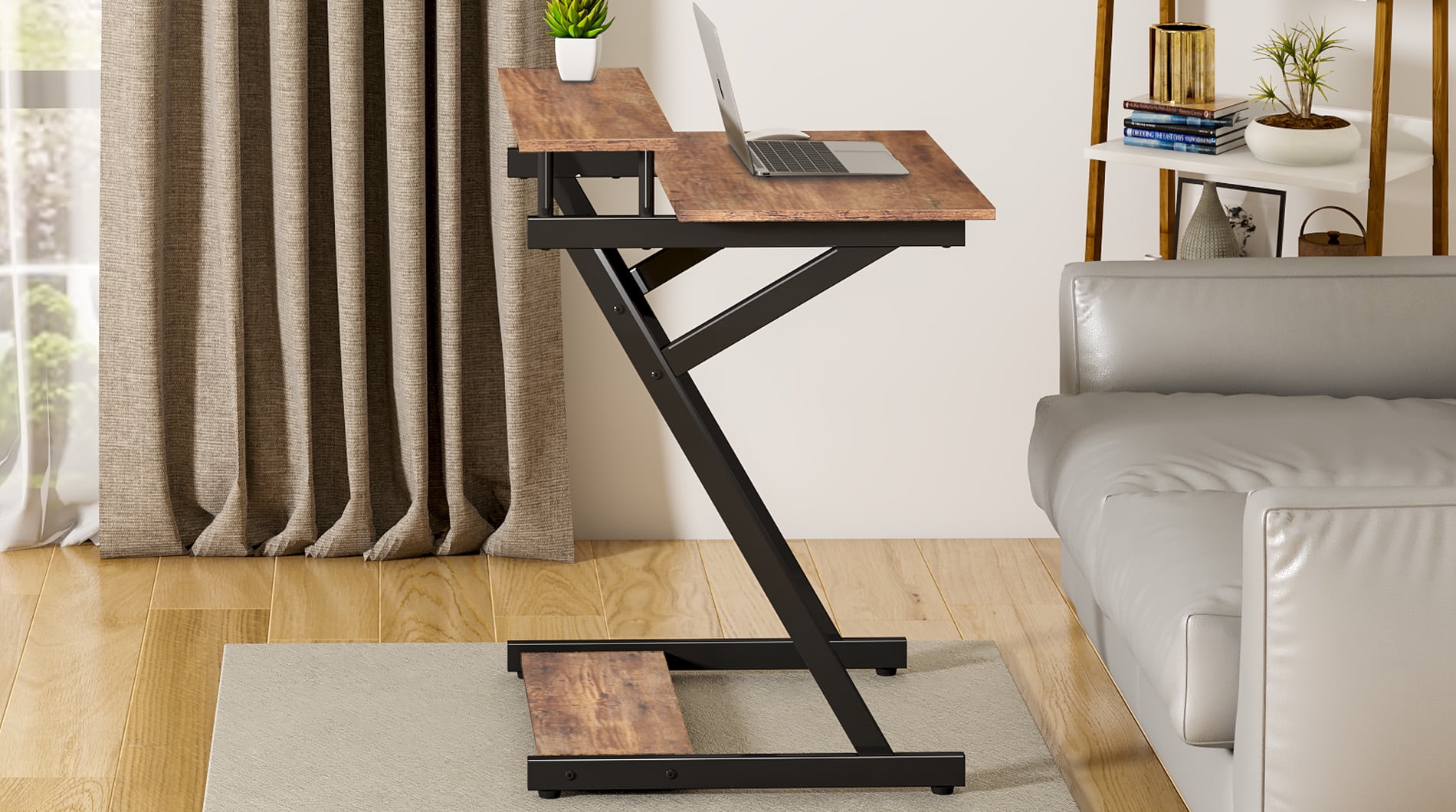 Fitueyes computer desk with monitor shelf corner sale study writing desk for small spaces cd307001wb