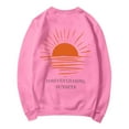 thumbnail image 4 of Sweatshirt for Women FOREVER CHASING SUNSETS Letter Graphic Print Preppy Oversized Pullover Sweatshirts Fleece Sweaters Long Sleeve Winter Fall Outfits, 4 of 5