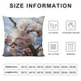 thumbnail image 6 of Nawypu  Throw Pillow Covers Square Cushion Cover Peach Blossom Modern Farmhouse Cushion Case Soft Pillowcase for Couch Bed Car Home Decoration Throw Pillows 2pc, 6 of 6