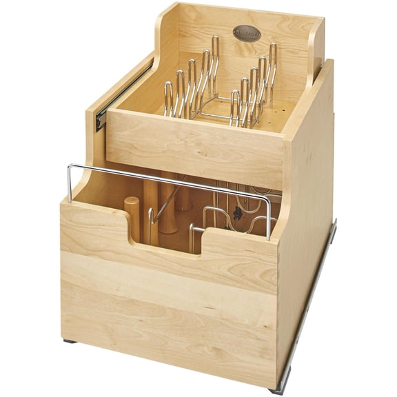 Rev-A-Shelf 4CW2-18SC-1 Wood Classics 14-1/2"W Base Cabinet Kitchen Pots And Pans Cookware