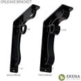 thumbnail image 5 of Ekena Millwork 1 1/2"W x 5 1/2"D x 8"H Orleans Wrought Iron Bracket, (Single center brace) (6-Pack), 5 of 5