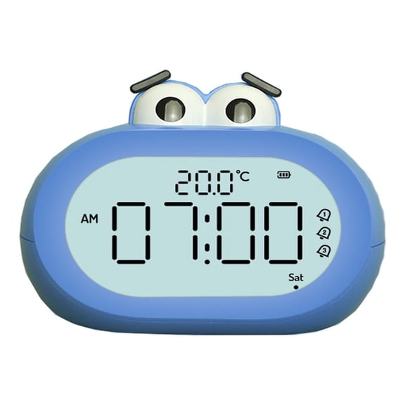 Naittoop LED Digital Desk Clock Big Mouth Alarm Clock,Big Mouth Alarm Clock Blue
