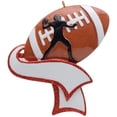 thumbnail image 1 of MAXORA Ornement de Noël Sportif Joueur de Football Cadeau Personnalisé, 1 of 6
