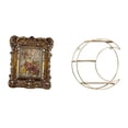 thumbnail image 1 of Marco de fotos,Marco de fotos retro Marco de fotos de mesa vintage,Marco de fotos adornado para colgar en la pared,decoración del hogar,Estante de almacenamiento de pared,Estantería colgante, 1 of 8