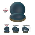 thumbnail image 6 of Smarty 7.5" Navy with Gold Rim Organic Round Disposable Plastic Salad Plates 120ct, 6 of 7