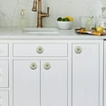 thumbnail image 4 of Perilla Home Set of 6 Ceramic Knobs Decorative Round Knobs for Home Kitchen Cabinet Vintage Hardware Cupboard Door Dresser Wardrobe Drawer Pulls (White), 4 of 7