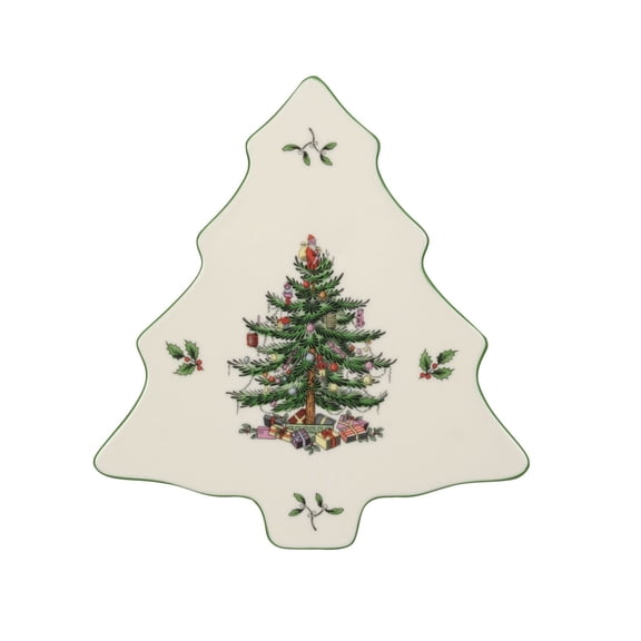 Spode Christmas Tree Trivet 8" Heat Resistant Trivet for Hot Dishes, Pans - Decorative Porcelain Christmas Holiday Tabletop Protector - Dishwasher Safe Kitchen & Countertop
