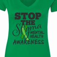 thumbnail image 4 of Inktastic Mental Health Awareness Stop the Stigma Women's V-Neck T-Shirt, 4 of 5