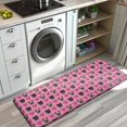 thumbnail image 3 of Pink Pug Puppies Kitchen Rug Mat,Kitchen Runner Rugs Non Skid Washable,Decorative Kitchen Floor Mats for Kitchen,Sink,Laundry,17"x47.2", 3 of 7