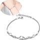 thumbnail image 3 of 925 pulsera de plata ajustable brazalete pulseras de corazón para las mujeres niñas Cubic Zirconia piedra de nacimiento 1pc, 3 of 3