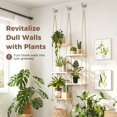 thumbnail image 3 of Estante colgante para plantas, madera Bamworld, 5 niveles, ventana interior, 3 of 9