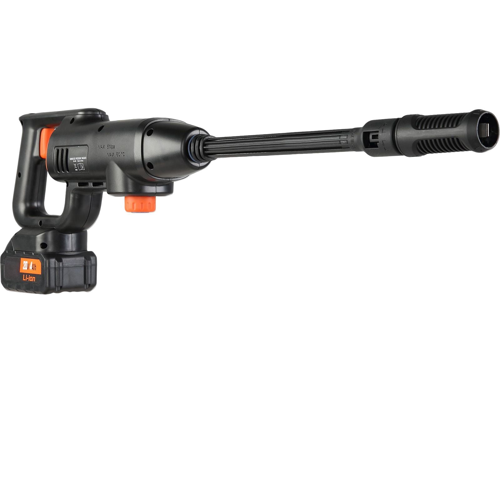 Cordless Pressure Washer with 580 PSI, 4.0Ah Battery, 5 Nozzle Options, 4.2 lbs Lightweight, for Car Patio Fence Cleaning