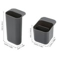 thumbnail image 2 of AURARMLET 2 Pcs Multifunctional Desktop Storage Box Grey ABS Desk Organization Computer Monitor Accessories, 2 of 8