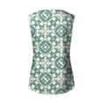 thumbnail image 5 of Camiseta sin mangas de encaje con estampado de mujer Camiseta sin mangas de empalme de cuello redondo Camiseta ligera y cómoda delgada OAVQHLG3B Store lin121212, 5 of 5