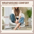 thumbnail image 4 of HOMCOM Armless Office Chair Desk Chair with Wide Thick Padded Seat, White, 4 of 10