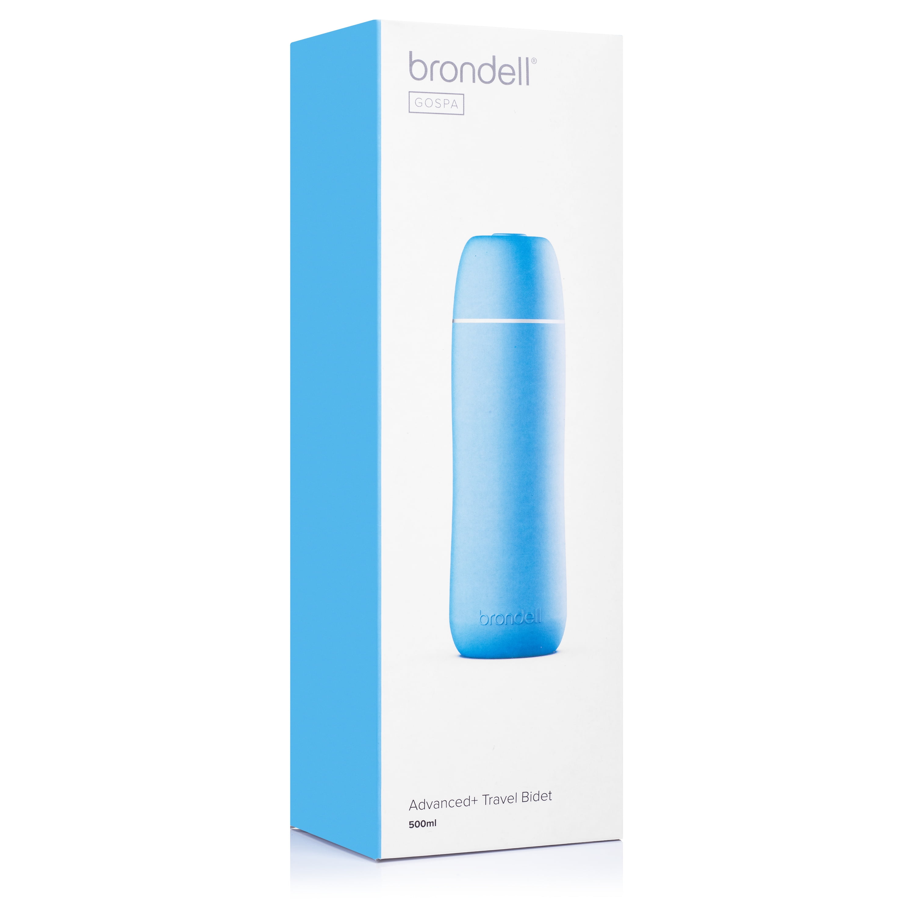GoSpa Advanced + Travel Bidet (500ml), Blue w/ Retractable Nozzle and Drawstring Carrying Bag