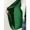 thumbnail image 6 of DARING DIVA Women's Velvet Office Coat Solid Shawl Collar Blazer L Green, 6 of 6