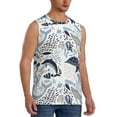 thumbnail image 3 of Salouo Sea Animal Pattern Men's Sleeveless T Shirts,Men's Regular-Fit Tank Top Sports Shirt for Men Sleeveless Tank Shirt -X-Large, 3 of 6
