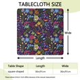 thumbnail image 2 of Pioneer Flower Floral Print Pattern Square Fitted Tablecloth with Elastic Edge,Square Table Cover,Washable Elastic Table Cover for Home Kitchen Party Decor 36"x36", 2 of 6