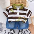 thumbnail image 4 of NIEWTR Toddler Baby Boys Summer Outfits Short Sleeve Cartoon Print T-Shirt Tops & Elastic Shorts Sets 2Pcs Boys Cotton Summer Pjs 5t 6t Children's Day Gift 2PCS Set ,4-5 Years, 4 of 4