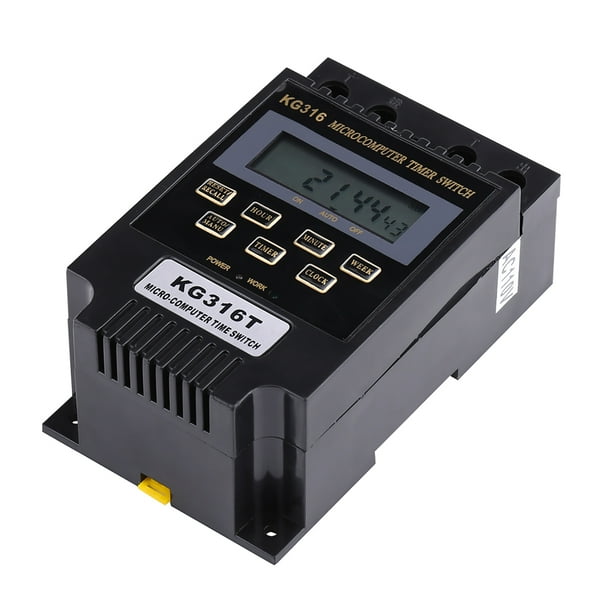 Interruptor De Temporalizador Digital, Temporizadores De Luz De Pantalla LCD Programables Semanales Para Lámparas De Tiempo Programables Interiores 10 Programas De Apagado Y 10 De
