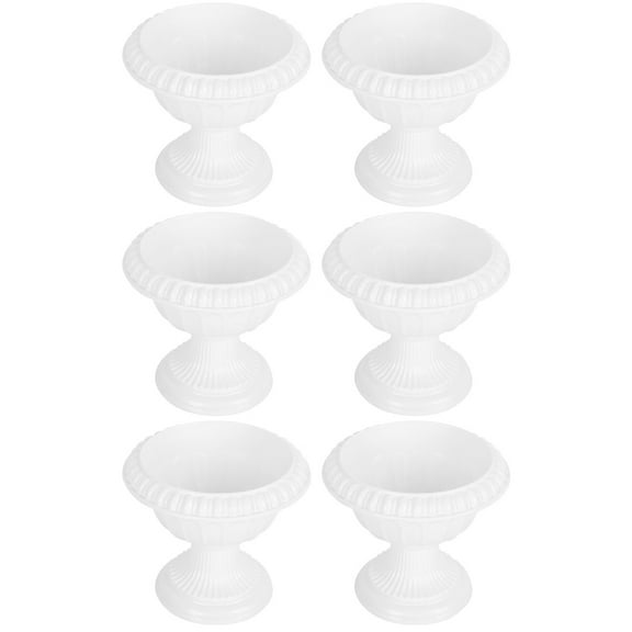 Set of 3 Household Furnishing Planters Pots Stand Indoor White