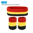 thumbnail image 3 of Uxcell 2 Sport Wristbands & 1 Headband Set Cotton Absorbent Athletic Sweatband Yellow, Black, Red, 3 of 6