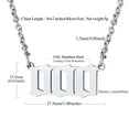 thumbnail image 3 of FindChic Number Necklaces for Women Men, Stainless Steel 000 Charm Pendant Necklace Sports Birthday Mothers Day Jewelry Gifts Mom Her Wife, Silver, 3 of 8